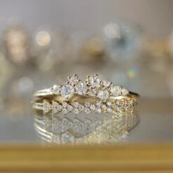 Celestia Sapphire & Diamond Scatter Ring 13 Celestia Sapphire & Diamond Scatter Ring -Carrie Elizabeth 047309BE 8B07 4A51 B47F 3B2DFBBB431B