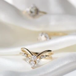 Pear Sapphire And Diamond Wedding Band -Carrie Elizabeth 0E770434 49C3 462B ABC3 54CEFBACE207copy