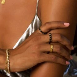 Violeta Black Onyx Ring 10 Violeta Black Onyx Ring -Carrie Elizabeth 114B scaled