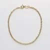 Diamond Cut Criss Cross Chain Bracelet