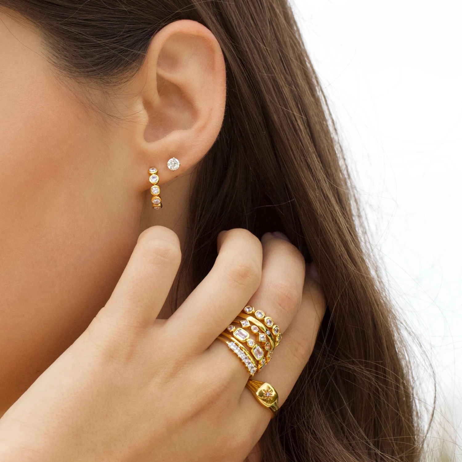 Cubic Zirconia Studs 2 Cubic Zirconia Studs - Image 2