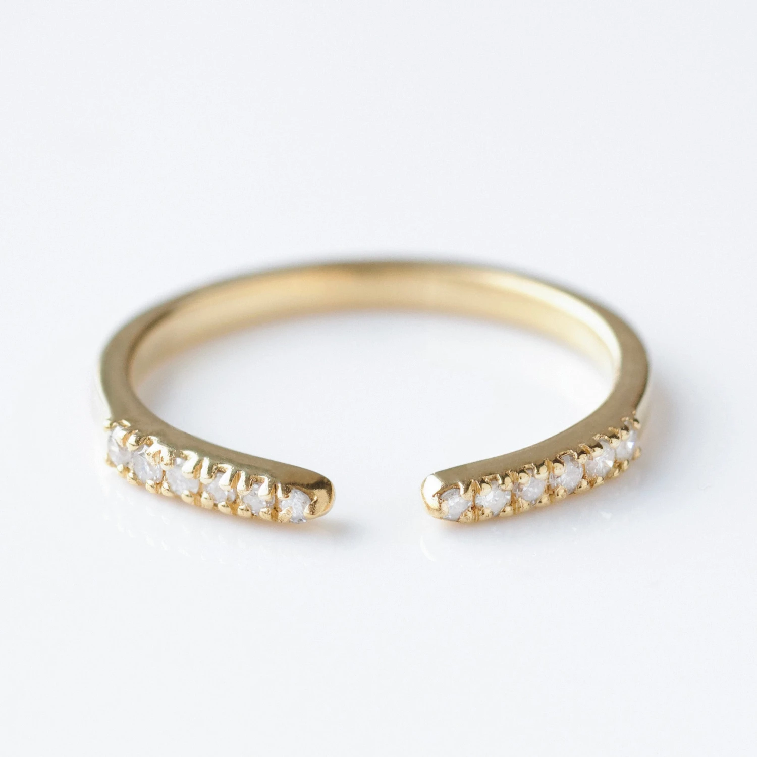 Diamond Open Eternity Ring 1 Diamond Open Eternity Ring