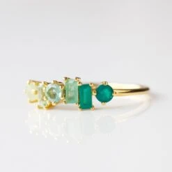 Green Gemstone Ombre Ring -Carrie Elizabeth 1BA02921 2318 43B6 9333 046794F0EED1copyCORRECT