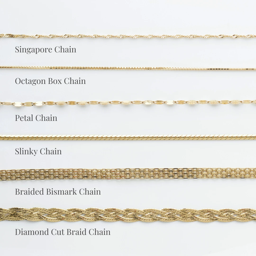 Diamond Cut Braid Chain Necklace 15 Diamond Cut Braid Chain Necklace - Image 15