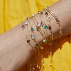 Dainty Semi Precious Stone Bracelet 25 Dainty Semi Precious Stone Bracelet -Carrie Elizabeth 200228 CarrieElizabeth 22415 sq