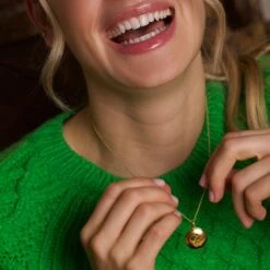 Engraved Initial Locket Necklace With Diamond Detail -Carrie Elizabeth 212 scaled