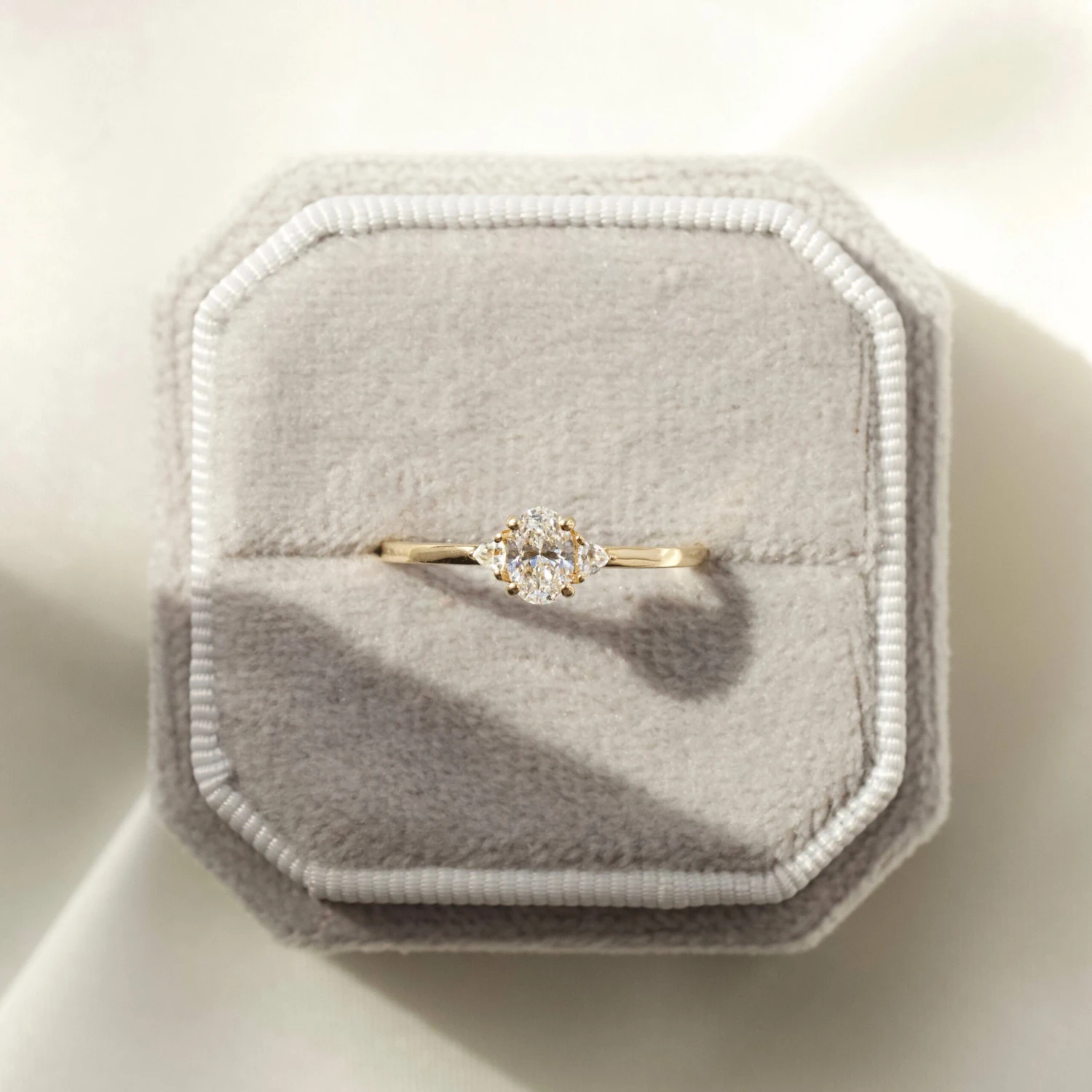 Paloma Lab Grown Diamond & White Sapphire Ring 4 Paloma Lab Grown Diamond & White Sapphire Ring - Image 4