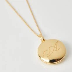 Engraved Initial Locket Necklace With Diamond Detail -Carrie Elizabeth 230206 CE SS23 Earrings 8139 v1 scaled