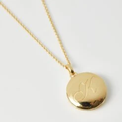 Engraved Initial Locket Necklace With Diamond Detail -Carrie Elizabeth 230206 CE SS23 Earrings 8166 v1 scaled