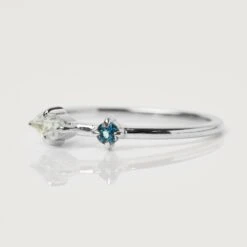 Santorini Aquamarine & London Blue Topaz Stacking Band -Carrie Elizabeth 230313 CEJ SS23 PRODUCT 2 1663 v1 S