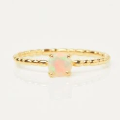 Zoe Sugg Power Intention Ring In Opal
