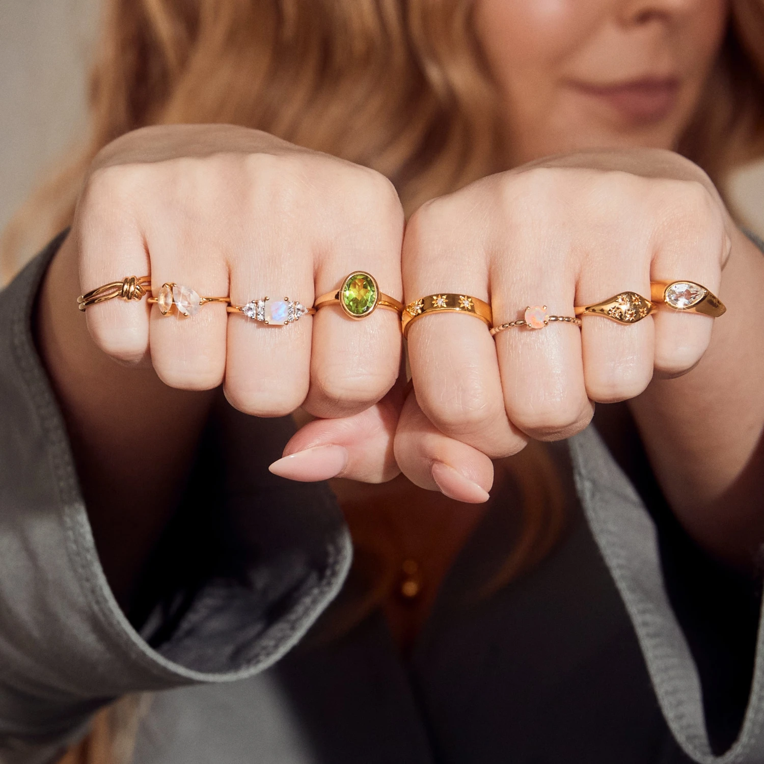Zoe Sugg Courage Intention Ring In Peridot 2 Zoe Sugg Courage Intention Ring In Peridot - Image 2