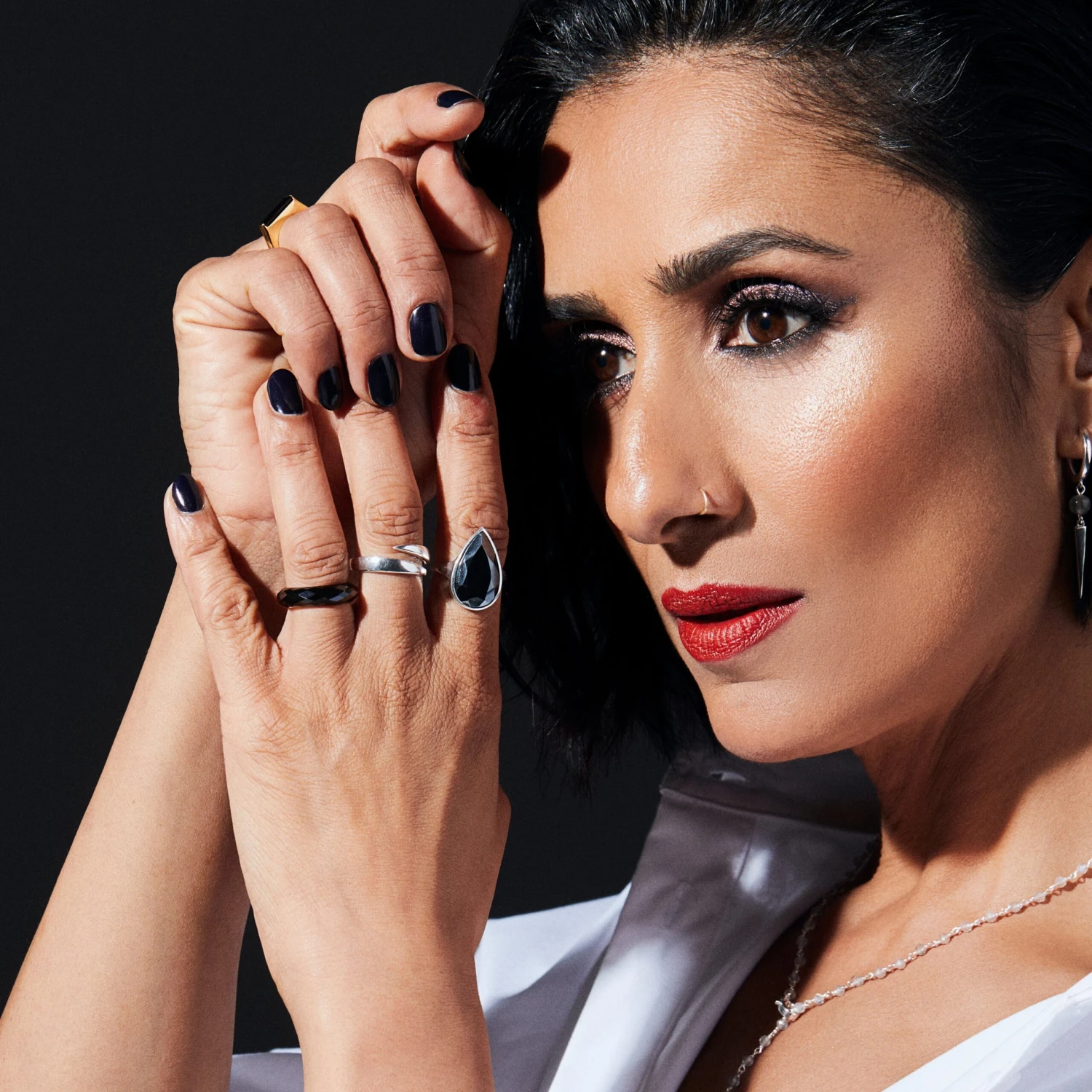 Anita Rani Shakti Faceted Black Onyx Protection Ring 2 Anita Rani Shakti Faceted Black Onyx Protection Ring - Image 2