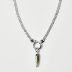 Anita Rani Shakti Woven Chain With Labradorite Transformation Pendant