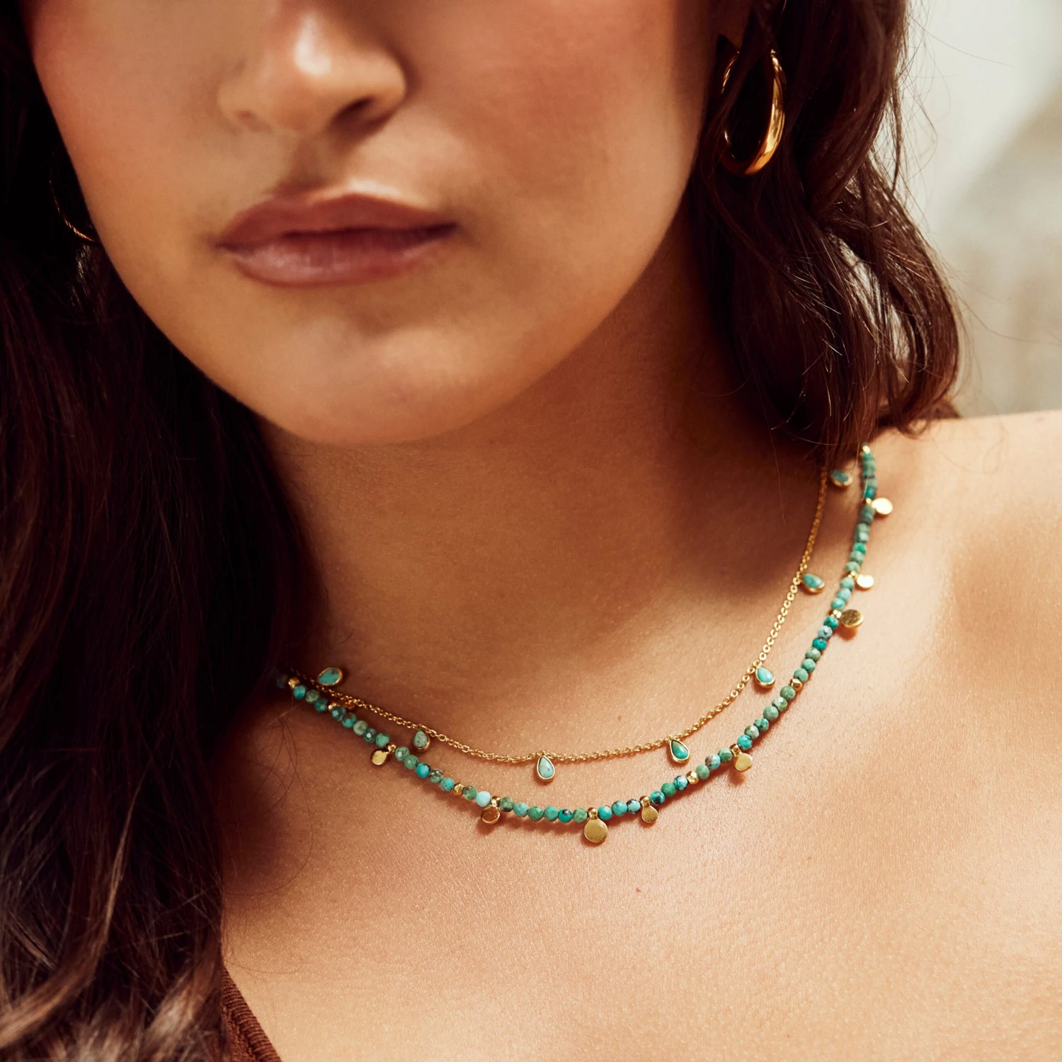 Turquoise Coin Necklace 2 Turquoise Coin Necklace - Image 2