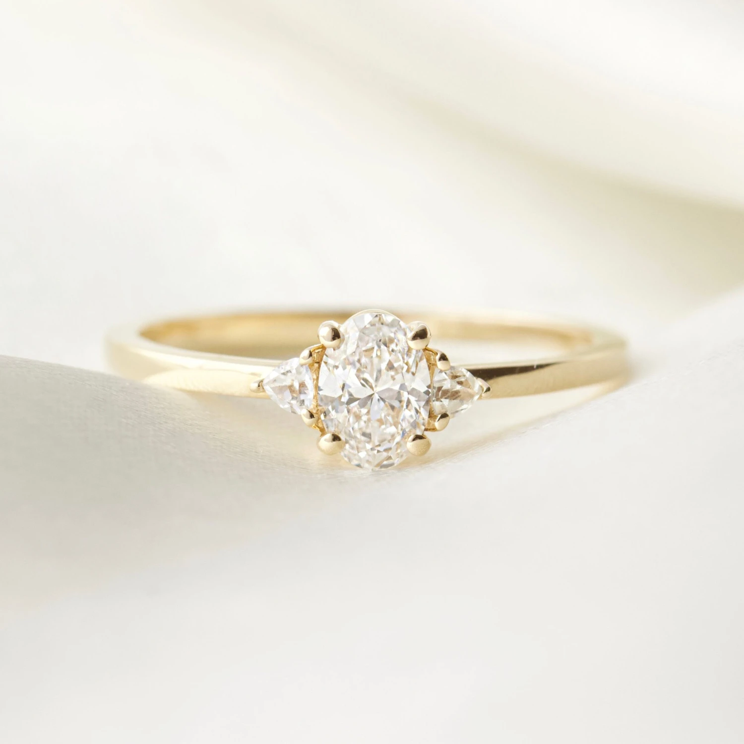 Paloma Lab Grown Diamond & White Sapphire Ring 1 Paloma Lab Grown Diamond & White Sapphire Ring