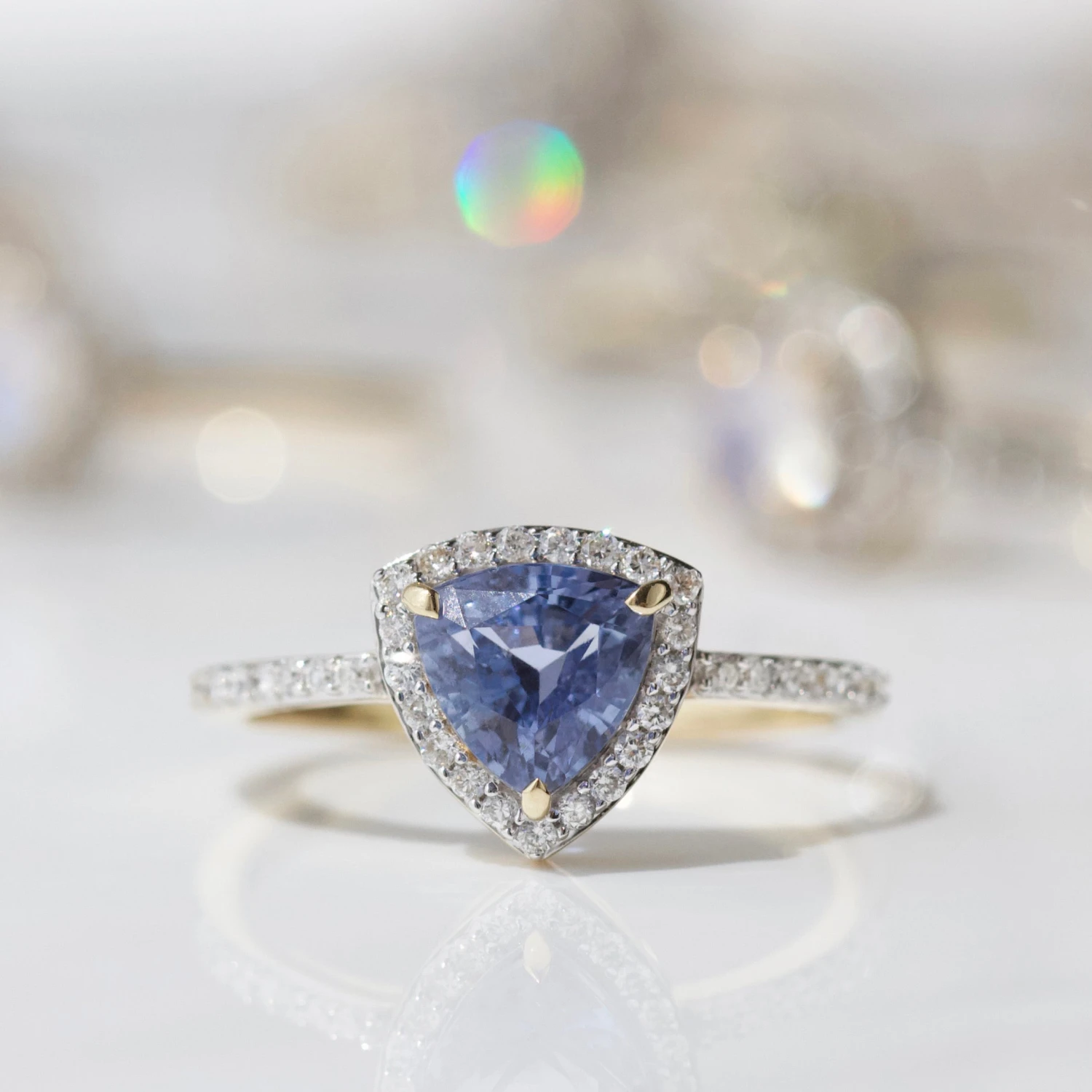 Exclusive Blue Sapphire And Diamond Ring - Size Small 4 Exclusive Blue Sapphire And Diamond Ring - Size Small - Image 4