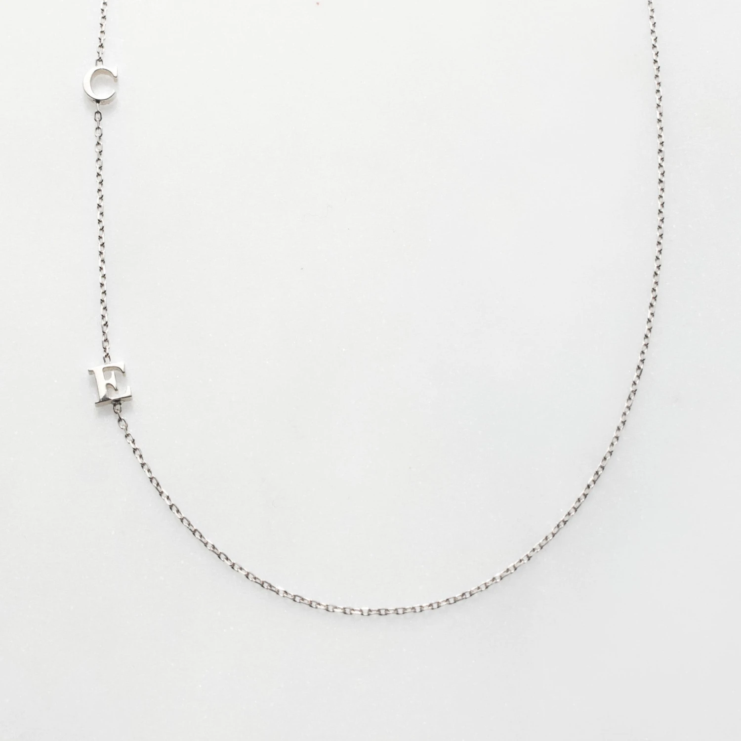 Custom Made Side Initial Necklace 2 Custom Made Side Initial Necklace - Image 2