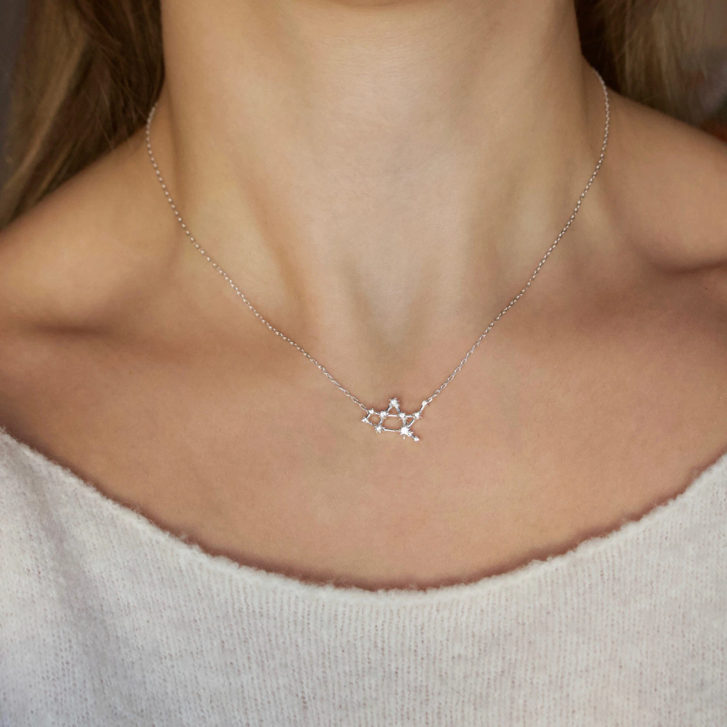 Zodiac Diamond Constellation Necklace 2 Zodiac Diamond Constellation Necklace - Image 2