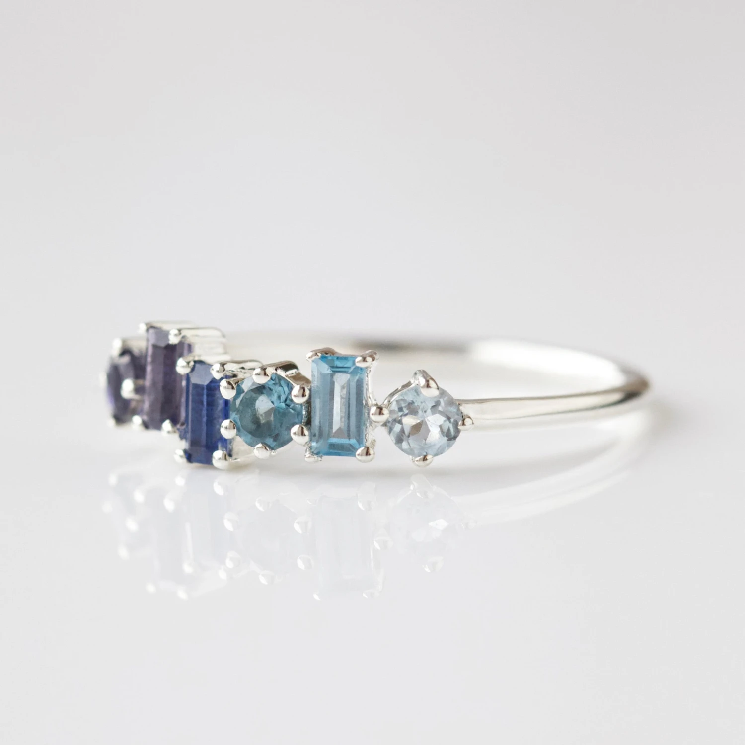 Garden Party Blue Topaz Ombre Ring 3 Garden Party Blue Topaz Ombre Ring - Image 3