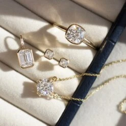 Moissanite Emerald Cut Bezel Set Pendant -Carrie Elizabeth 5593F64F 9CDF 47DE A545 428945F8B250 d962b85a 6b97 43be 9e5a e66f62310e85