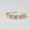 Custom Made - Iris White Topaz Stacking Ring In 9k Solid White Gold - UK Size V