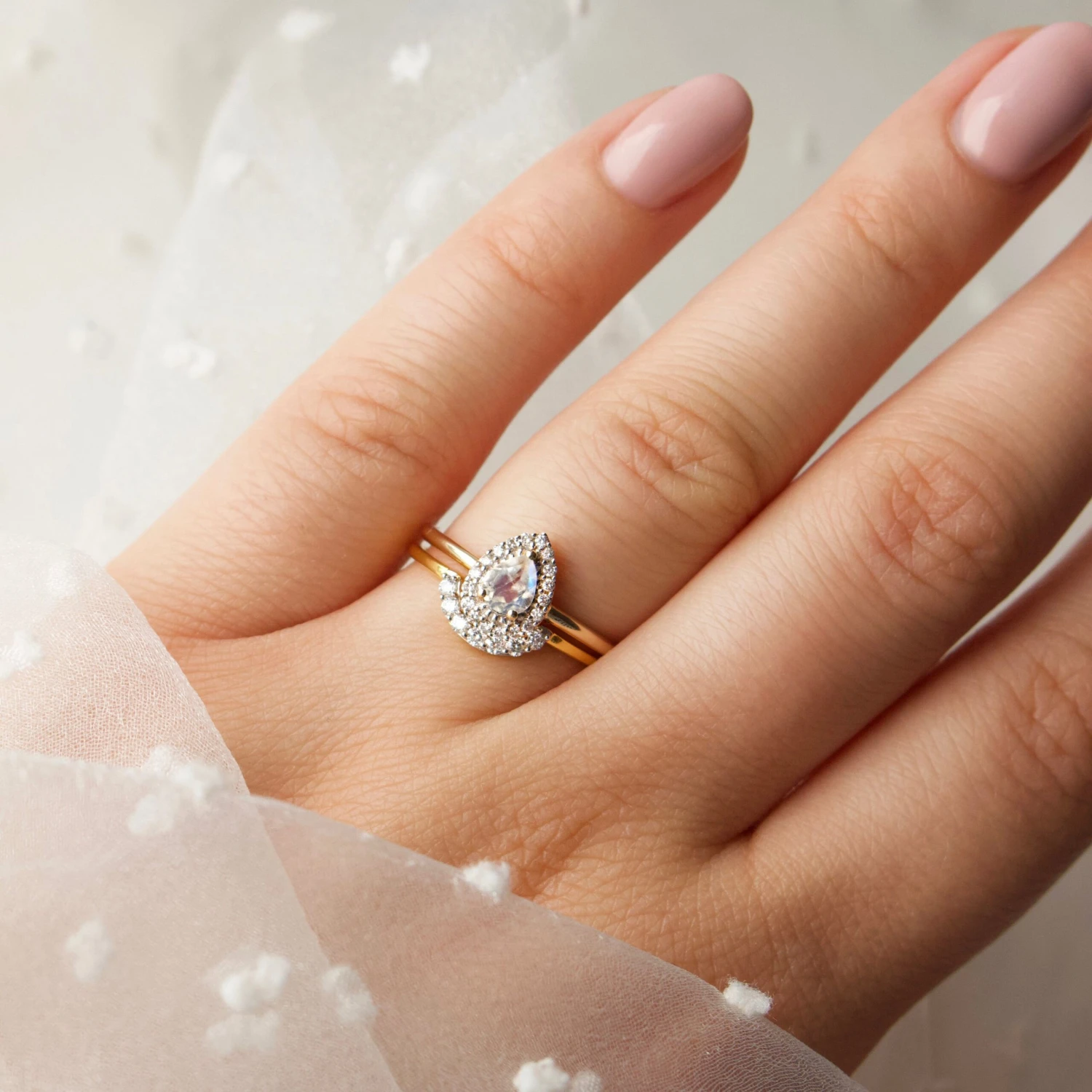 Diamond U Shaped Hugging Ring 2 Diamond U Shaped Hugging Ring - Image 2