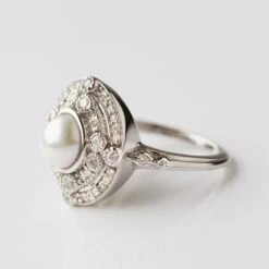 Pearl Vintage Ring 7 Pearl Vintage Ring -Carrie Elizabeth 6429C7C5 1507 4BCA 821D BC5F8778820C scaled