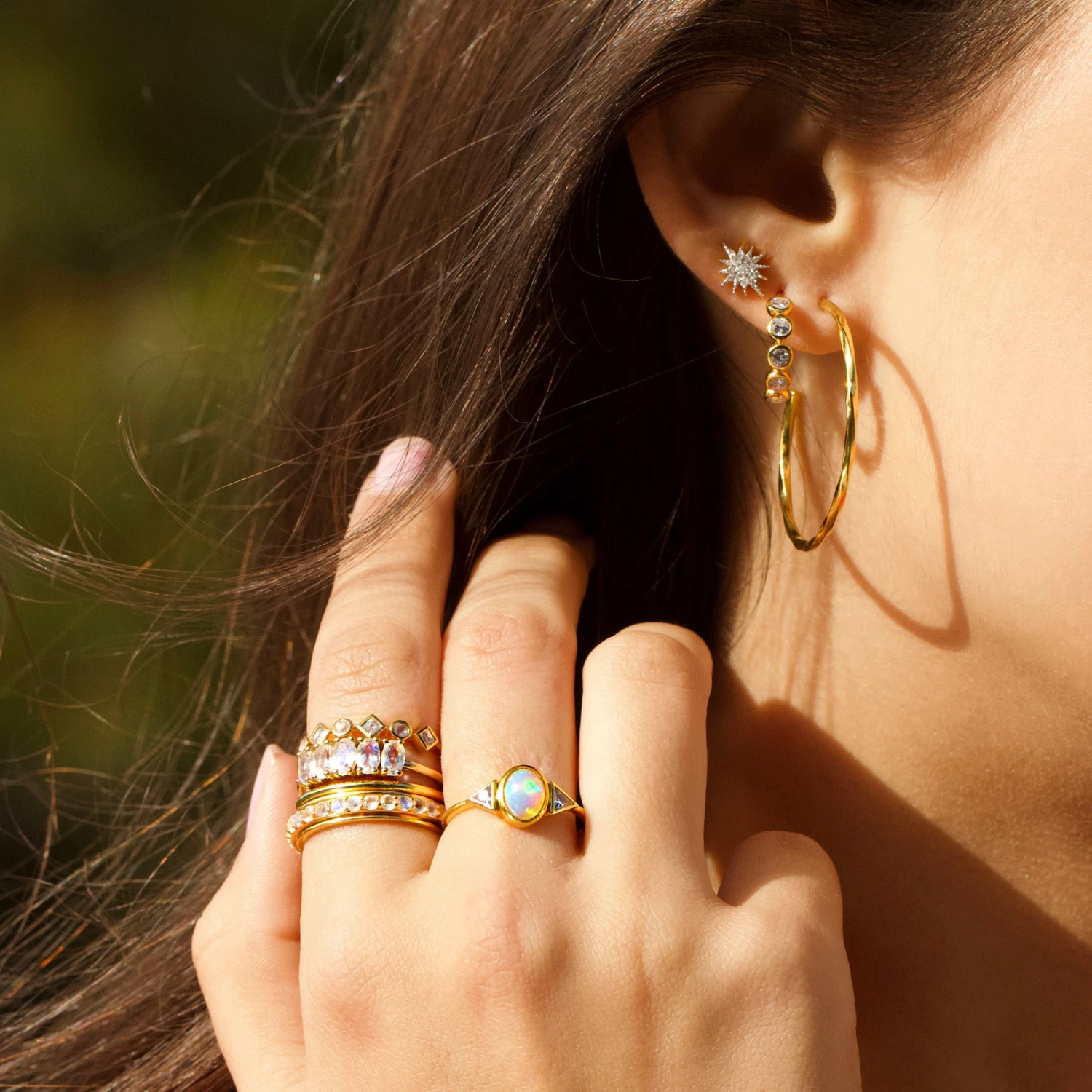 Diamond Starburst Stud Earrings 2 Diamond Starburst Stud Earrings - Image 2