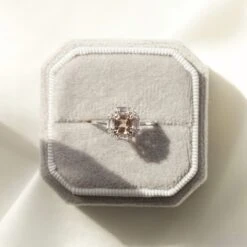 Ophelia Morganite, Sapphire And Diamond Ring 14k White Gold- UK Size W -Carrie Elizabeth 66AB6184 4900 4794 BB48 8A215C21524Acopy 2d5e4c07 d626 4b25 8407 8bbf717000e7 scaled