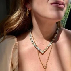 Chunky Aqua Jade Beaded Necklace 14 Chunky Aqua Jade Beaded Necklace -Carrie Elizabeth 66CE1ED3 7230 4B77 8345 DEF2D633313D