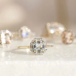 Ophelia Aquamarine, Sapphire And Diamond Ring -Carrie Elizabeth 69DE11E9 E6F3 4639 AFF8 E8530838BCAB