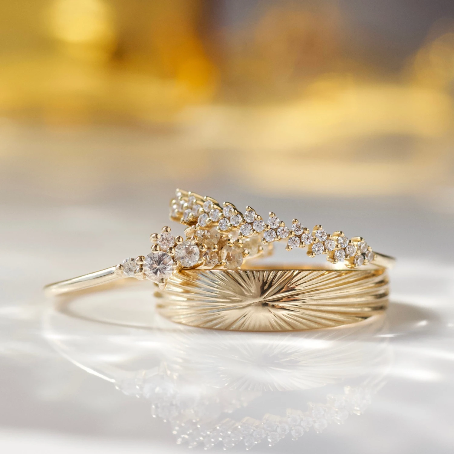 Celestia Sapphire & Diamond Scatter Ring 9 Celestia Sapphire & Diamond Scatter Ring - Image 9