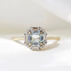 Ophelia Aquamarine, Sapphire And Diamond Ring