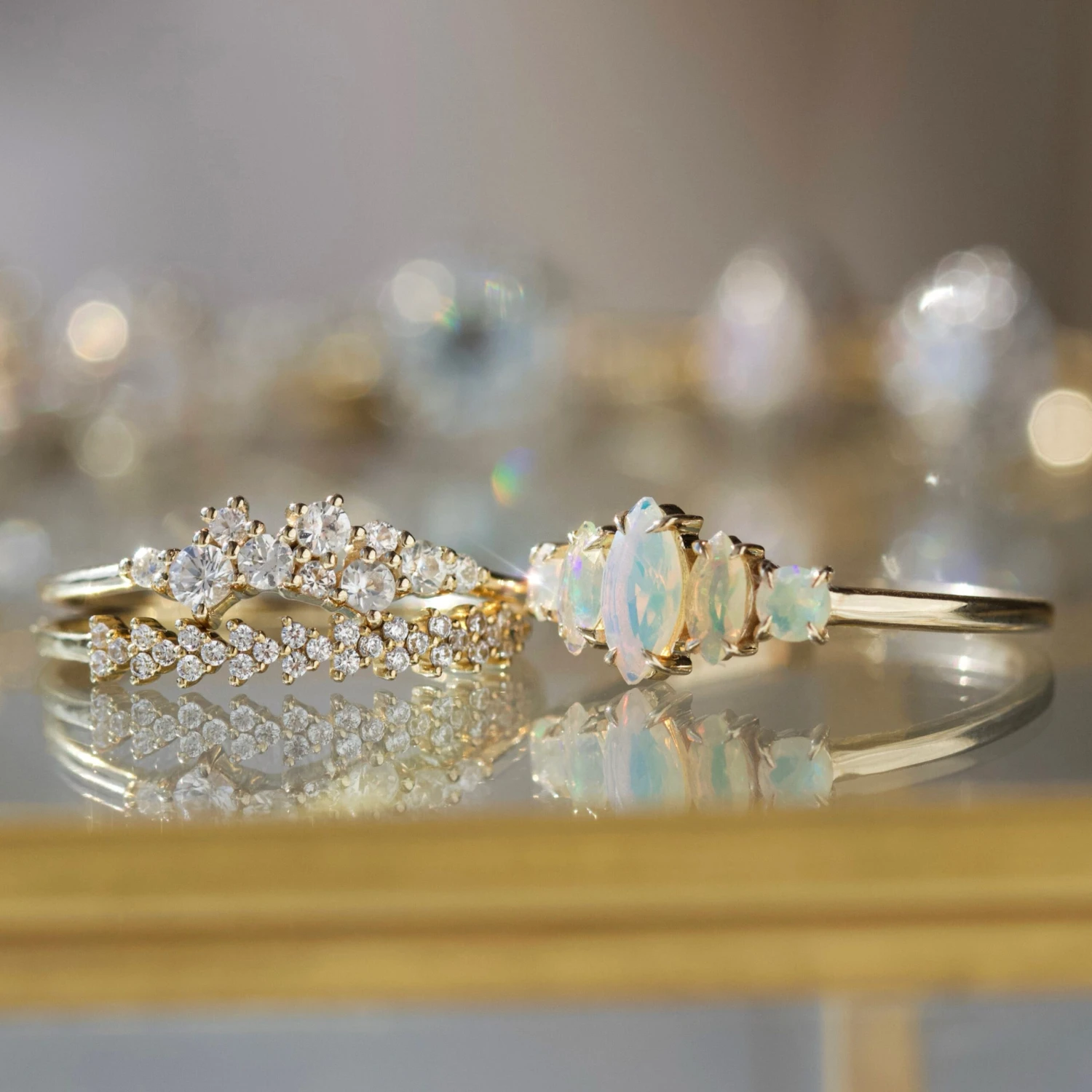 Celestia Sapphire & Diamond Scatter Ring 5 Celestia Sapphire & Diamond Scatter Ring - Image 5