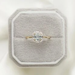 Ophelia Aquamarine, Sapphire And Diamond Ring -Carrie Elizabeth 8CB27BE8 FA3F 4B1D B1DB 8E590C5F435C