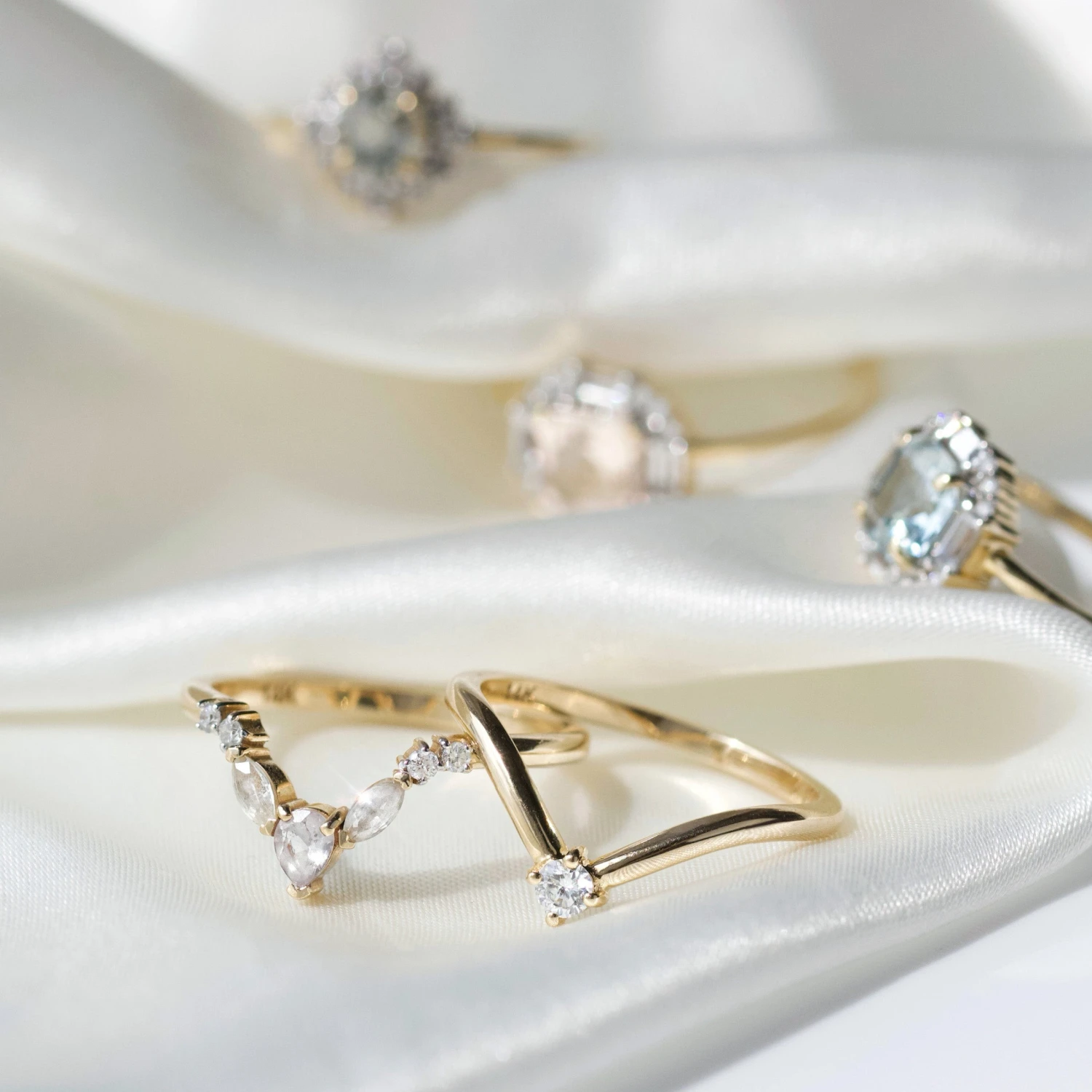 Diamond Solitaire Wedding Band 5 Diamond Solitaire Wedding Band - Image 5