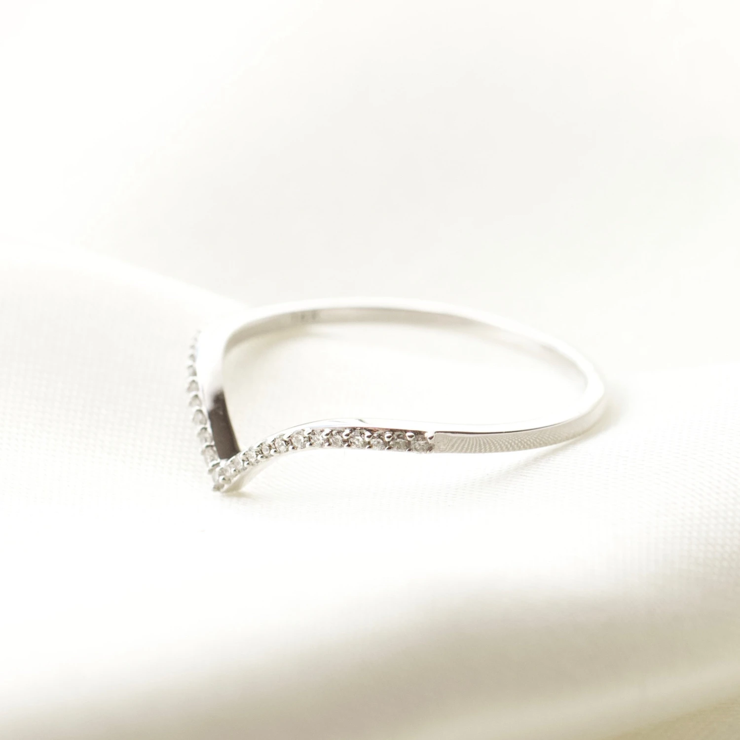 Diamond Wishbone Stacking Ring 3 Diamond Wishbone Stacking Ring - Image 3