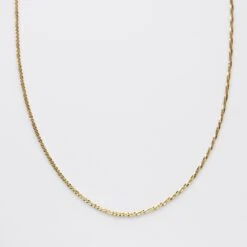 Diamond Cut Criss Cross Chain Necklace
