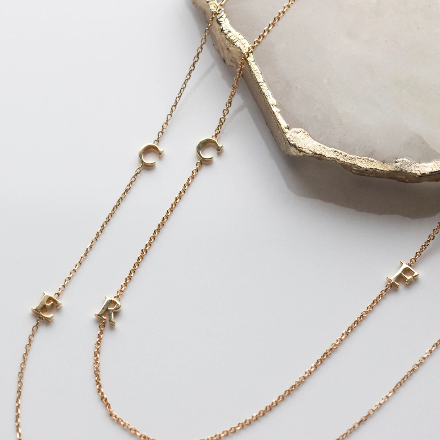 Custom Made Side Initial Necklace 4 Custom Made Side Initial Necklace - Image 4