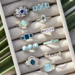 Ana CZ & Rose Quartz Stacking Ring -Carrie Elizabeth BH4A1293 v11 scaled