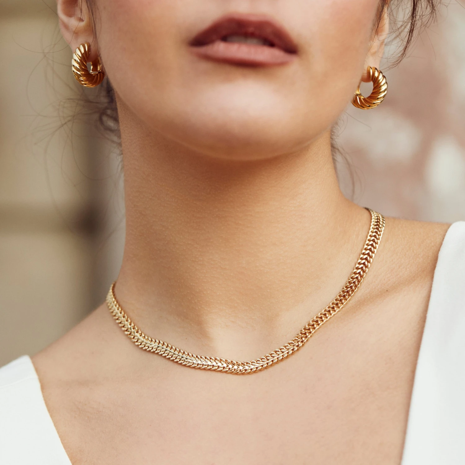 Chunky Rope Twisted Hoop 3 Chunky Rope Twisted Hoop - Image 3