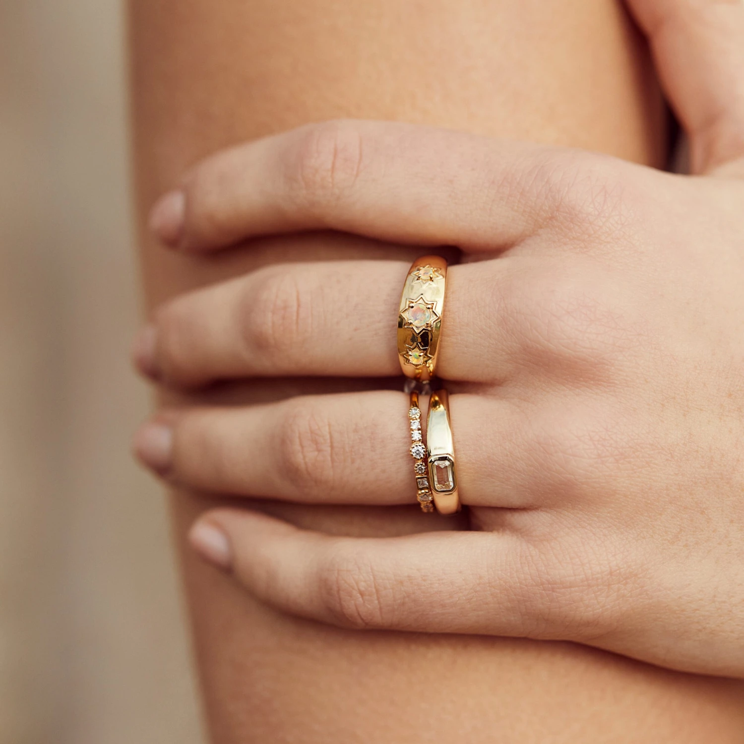 Vintage Opal Star Set Ring 2 Vintage Opal Star Set Ring - Image 2