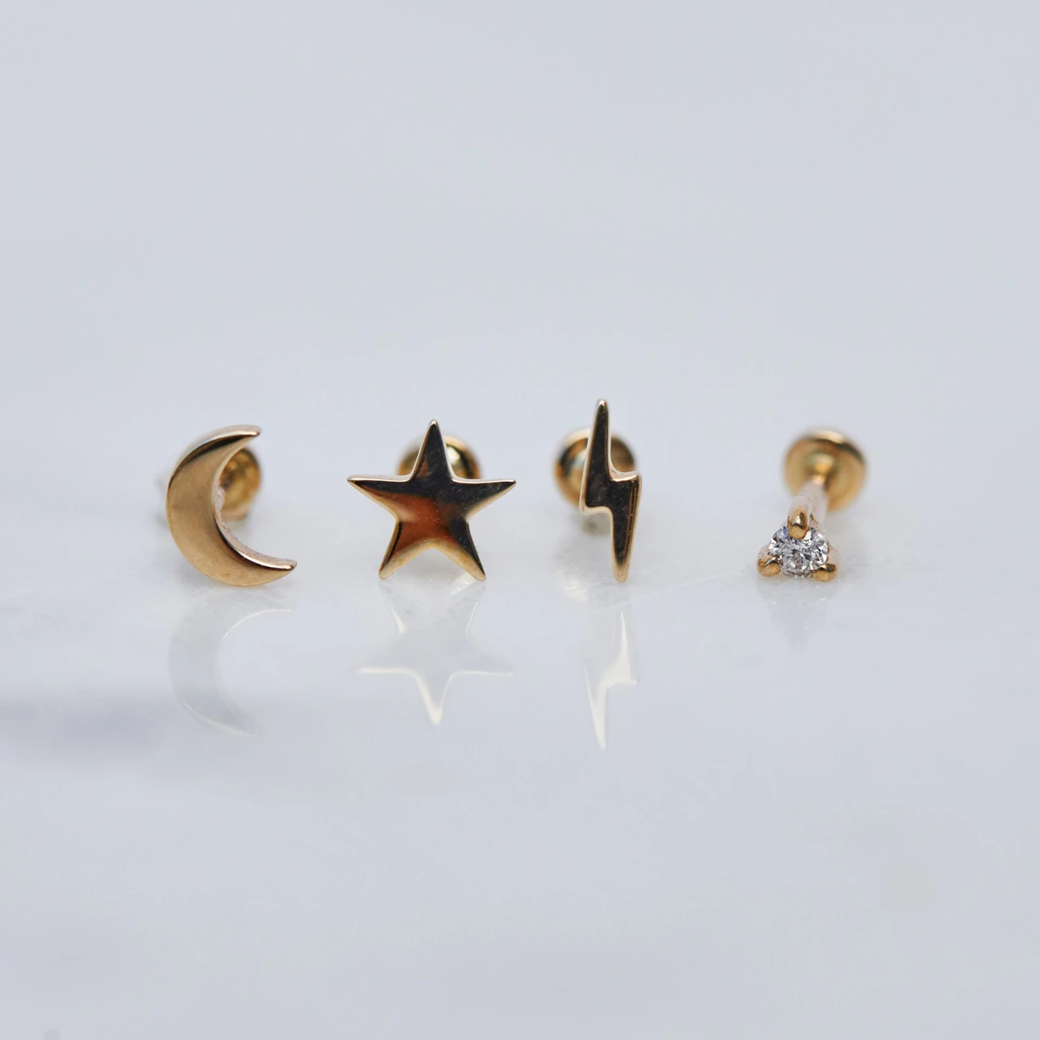 Crescent Moon Single Earring 3 Crescent Moon Single Earring - Image 3