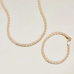 Diamond Cut Braid Chain Bracelet -Carrie Elizabeth BH4A6261 v4 scaled