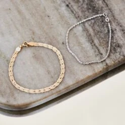 Diamond Cut Braid Chain Bracelet -Carrie Elizabeth BH4A6298 v4 scaled