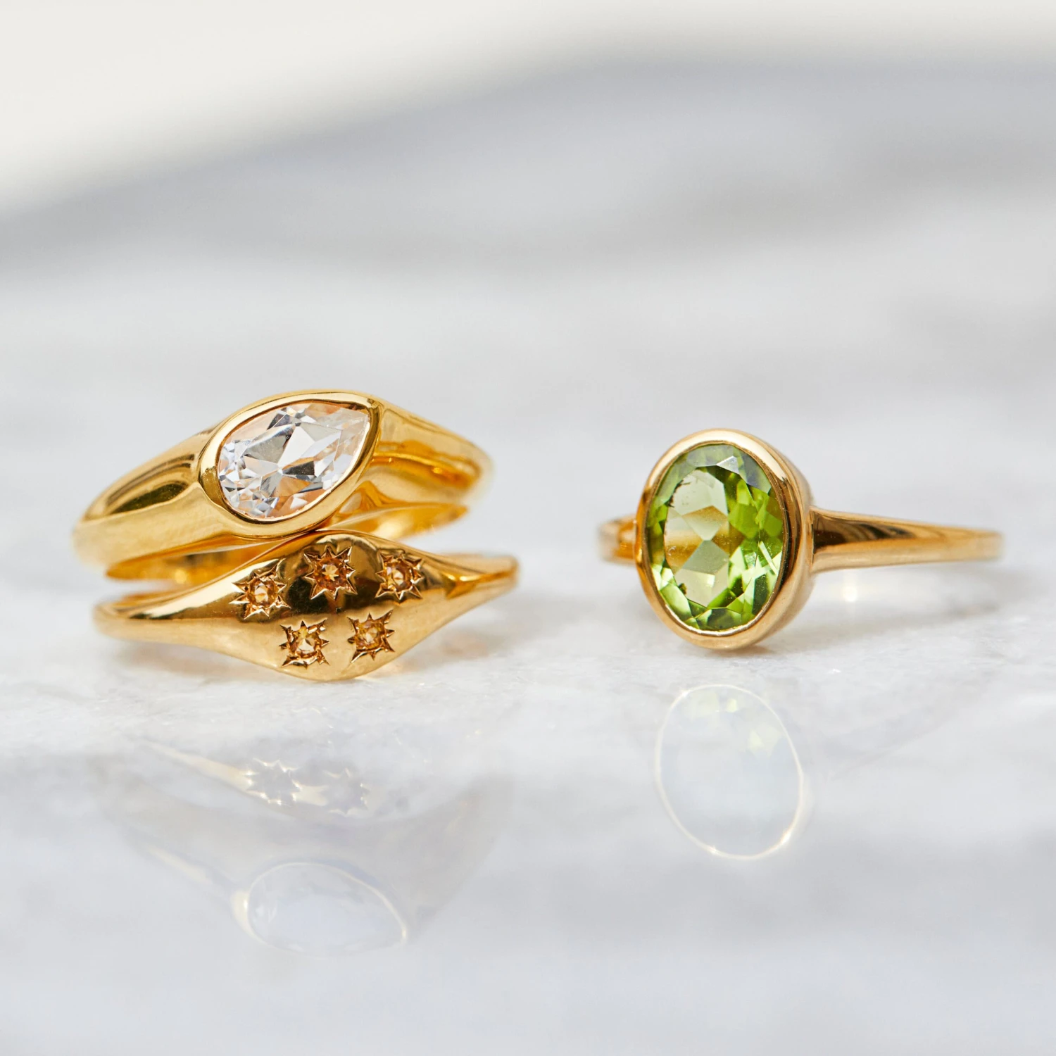 Zoe Sugg Courage Intention Ring In Peridot 4 Zoe Sugg Courage Intention Ring In Peridot - Image 4