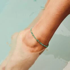 Turquoise Beaded Anklet -Carrie Elizabeth BH4A7909 v11 scaled