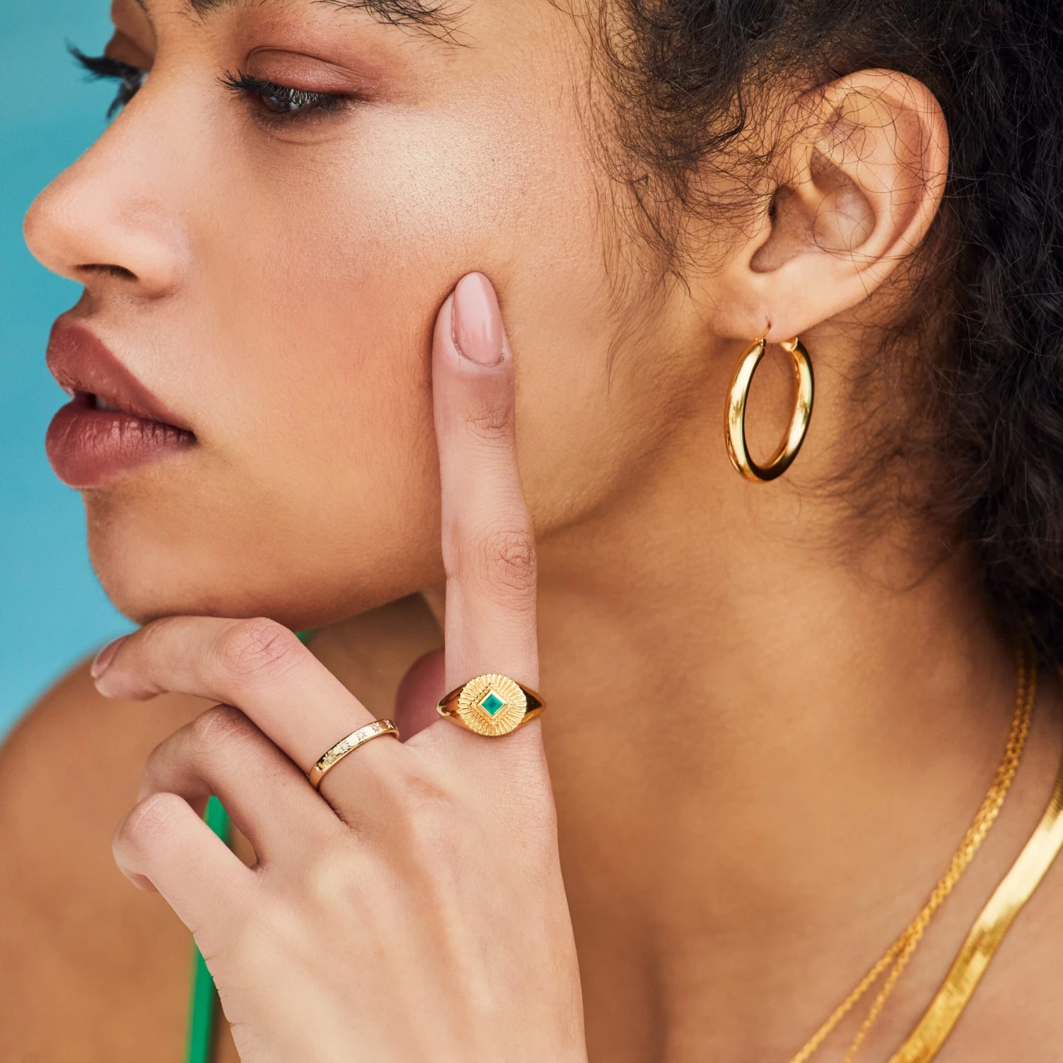 Large Luxe Chunky Hoop Earrings 2 Large Luxe Chunky Hoop Earrings - Image 2