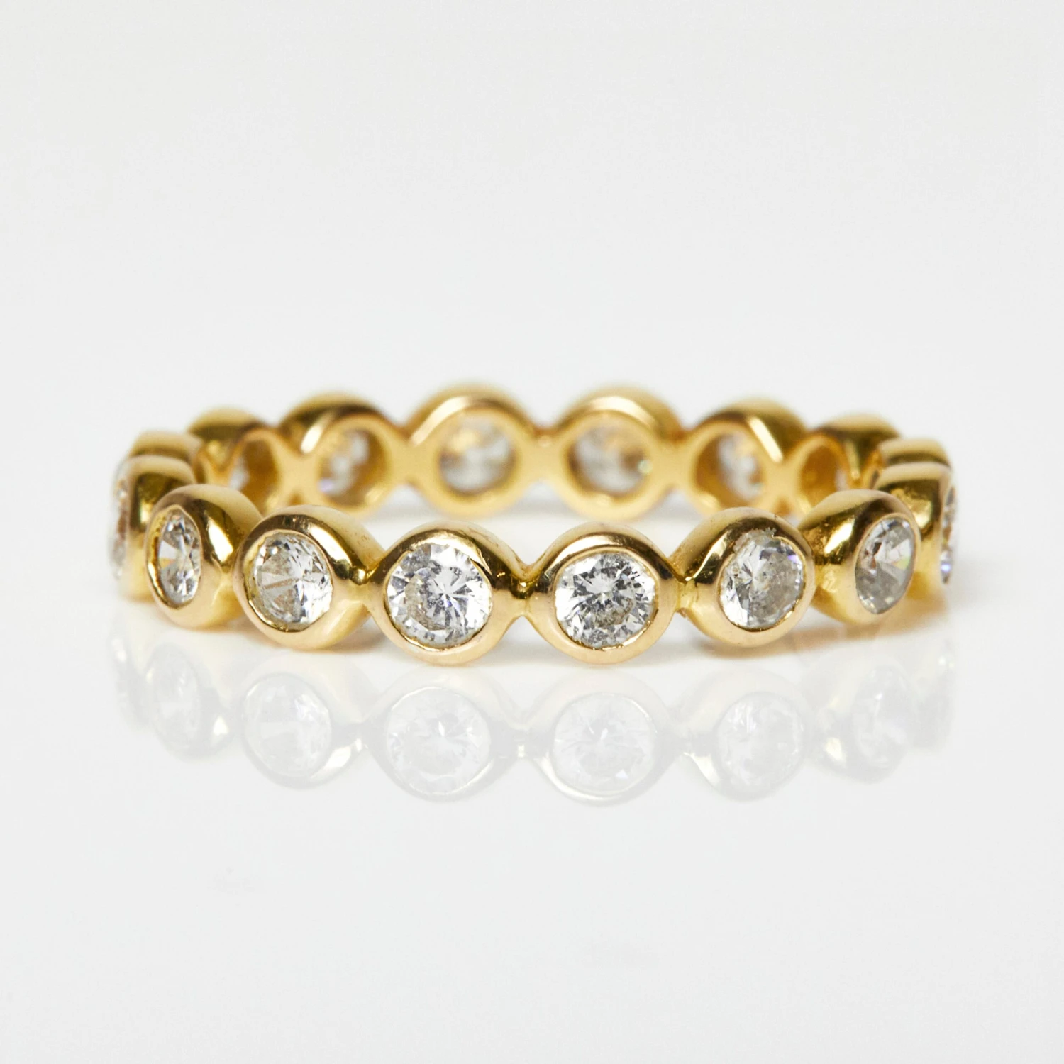 Bezel Set Cubic Zirconia Eternity Ring 1 Bezel Set Cubic Zirconia Eternity Ring